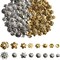 160Pcs Spacer Beads Caps, Bali Style Mixed Tibetan Silver and Antique Gold Flower Bead Caps for Bracelet Necklace Earrings Jewelry Making Supplies